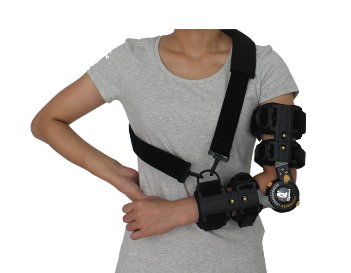 Low profile One Size Orthopedic Elbow Brace , Hinged ROM Elbow Brace With Sling